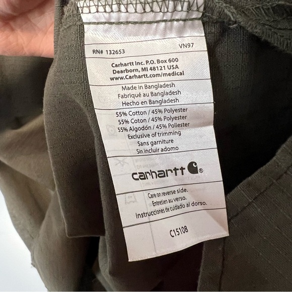 ⚪️ Carhartt Men's Ripstop Utility Scrub Top - Picture 7 of 11
